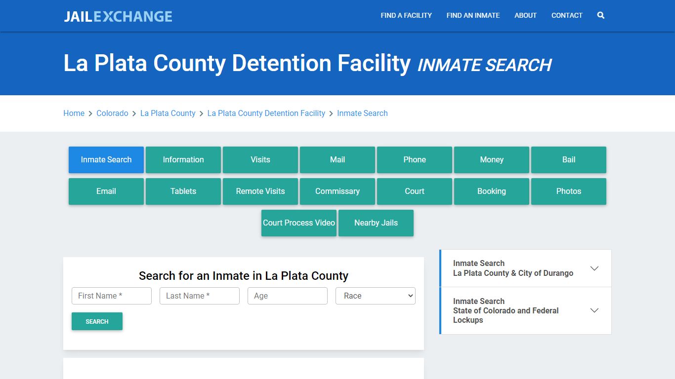 La Plata County Detention Facility Inmate Search - Jail Exchange