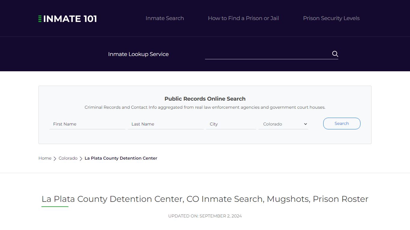 La Plata County Detention Center, CO Inmate Search, Mugshots, Prison ...